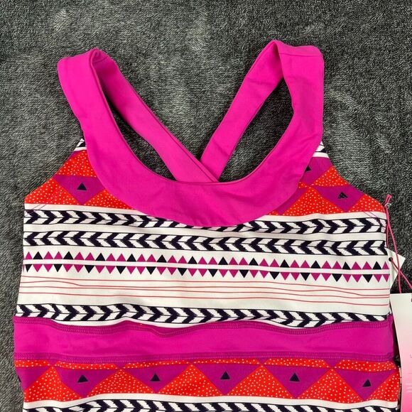 Carve Designs Savarna Tank Top Raspberry Tulum Pickleball Geometric M NWT - Picture 2 of 8